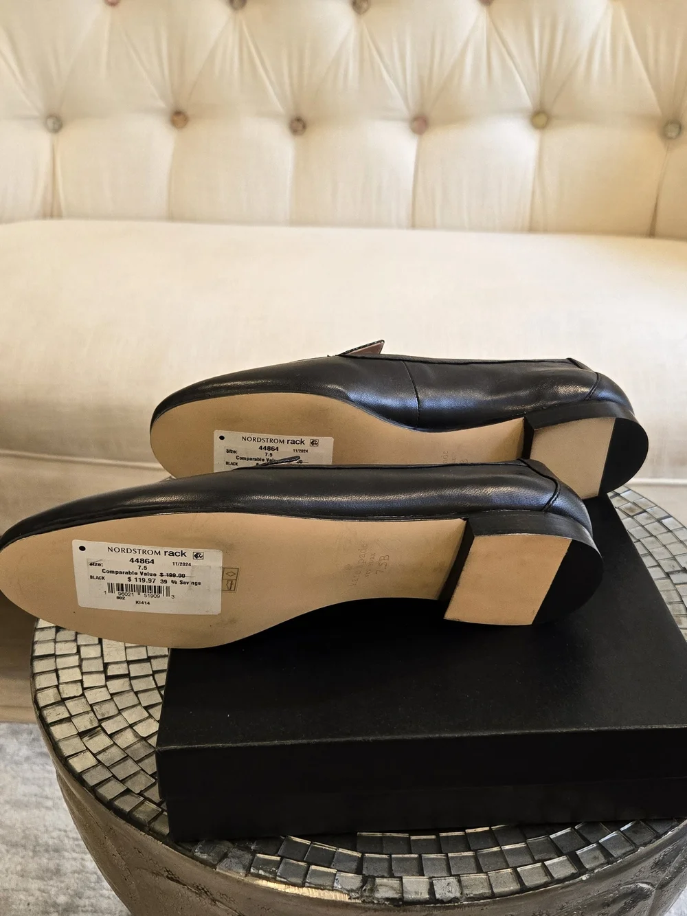 Brand New Leather Kate Spade New York Black City Lights Glitter Shoes. Size 7.5